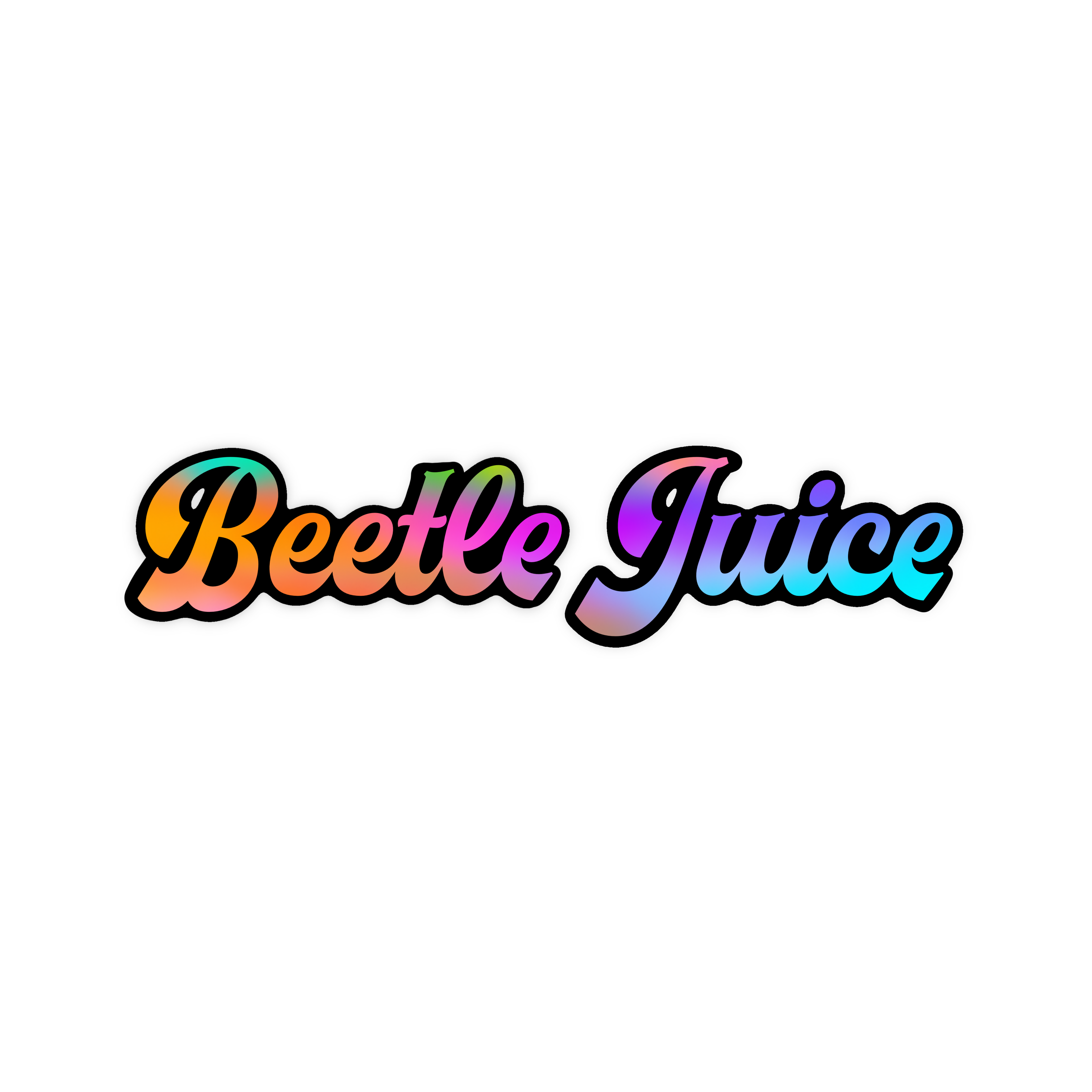 Beetle Juice lettering design