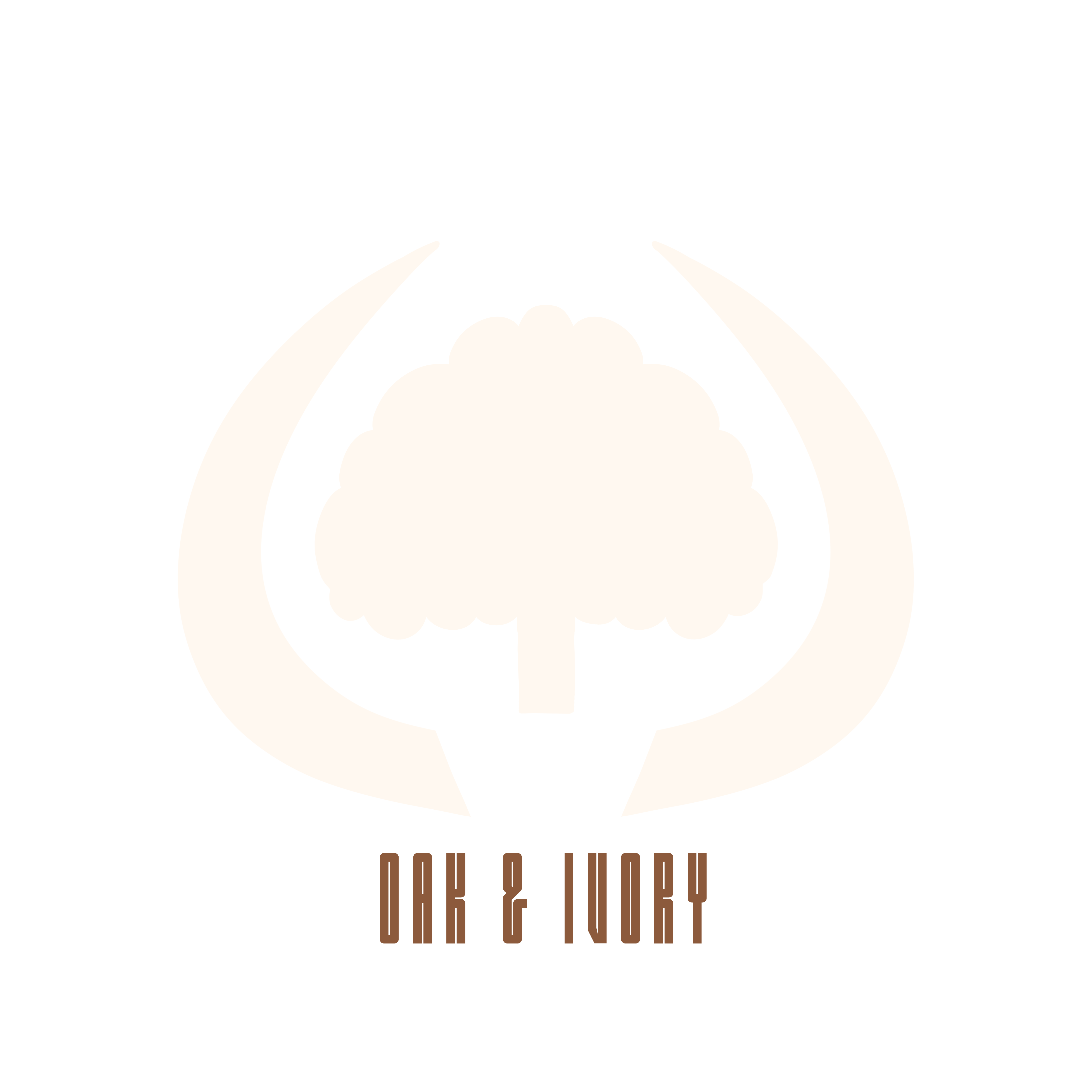 Oak and Ivory logo lockup